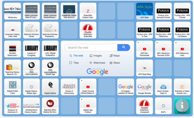 Symbaloo for the Gilded Age